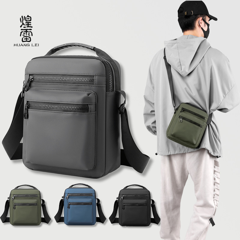 Cross-Border New Men's Shoulder Bag Large Capacity Outdoor Handbag Casual Men's Trendy Bag Oxford Cloth Waterproof Crossbody Bag Cross-Border New Men's Shoulder Bag Large Capacity Outdoor Handbag Casual Men's Trendy Bag Oxford Cloth Waterproof Crossbody Bag