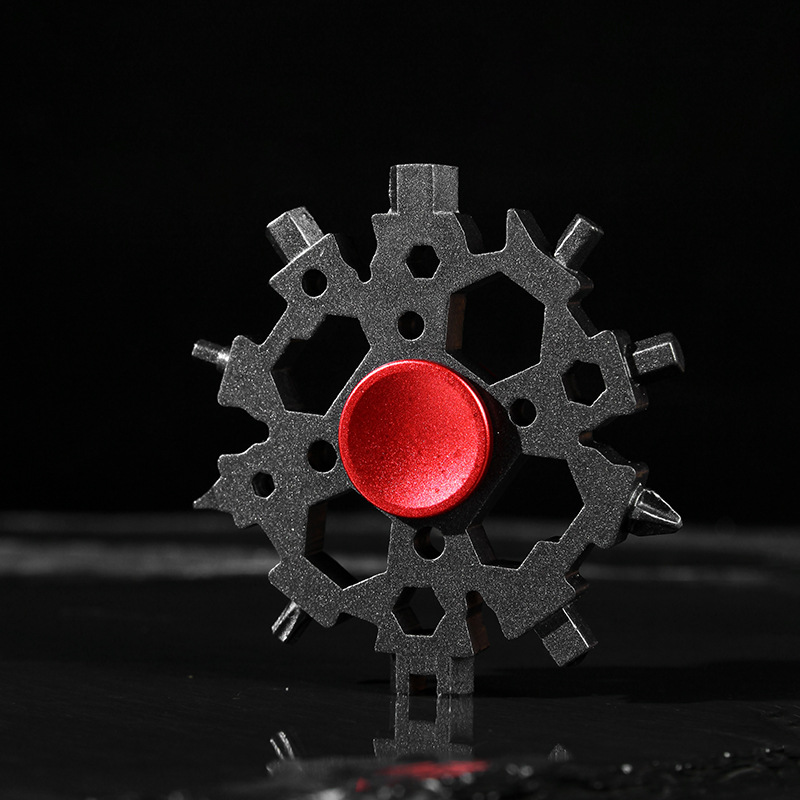 多功能扳手工具卡解压玩具礼品EDC迷你雪花陀螺便携骑行户外维修