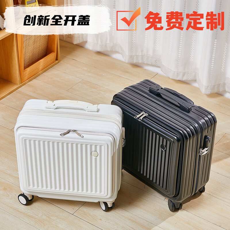 in stock Front Open Lid Luggage Case Women's 18-inch Portable Boyboarding Case Small Pull Rod Suitcase Men's 20 Password Box in stock Front Open Lid Luggage Case Women's 18-inch Portable Boyboarding Case Small Pull Rod Suitcase Men's 20 Password Box