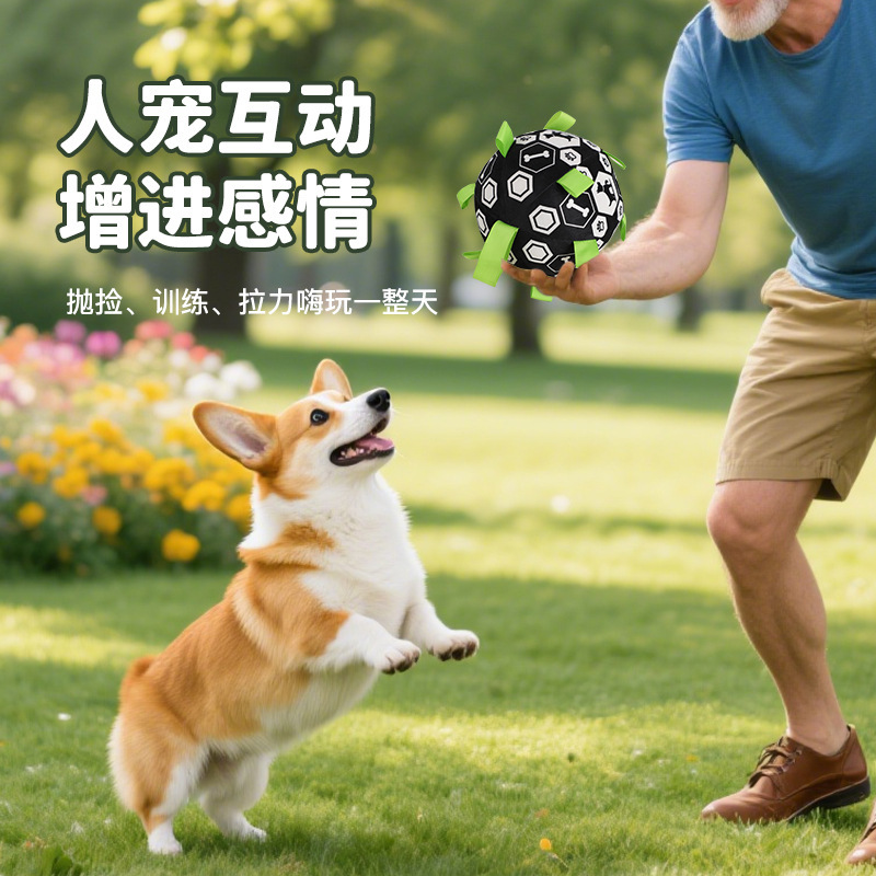 ペット用おもちゃボール 犬用屋外玩具 歯ぎしり防止 耐噛み 音が出る 綿入りサッカーボール ペット犬訓練 輸出入卸売|undefined