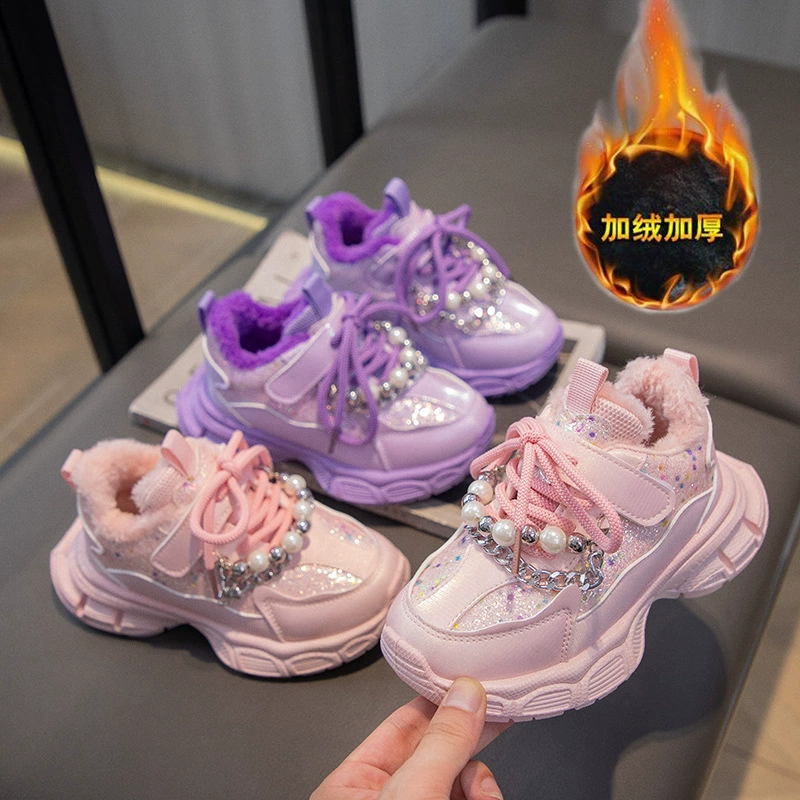 Большая хлопковая детская хлопковая обувь оптом 2023 Зимние новые детские кроссовки для мальчиков и девочек, обувь для папы, кроссовки