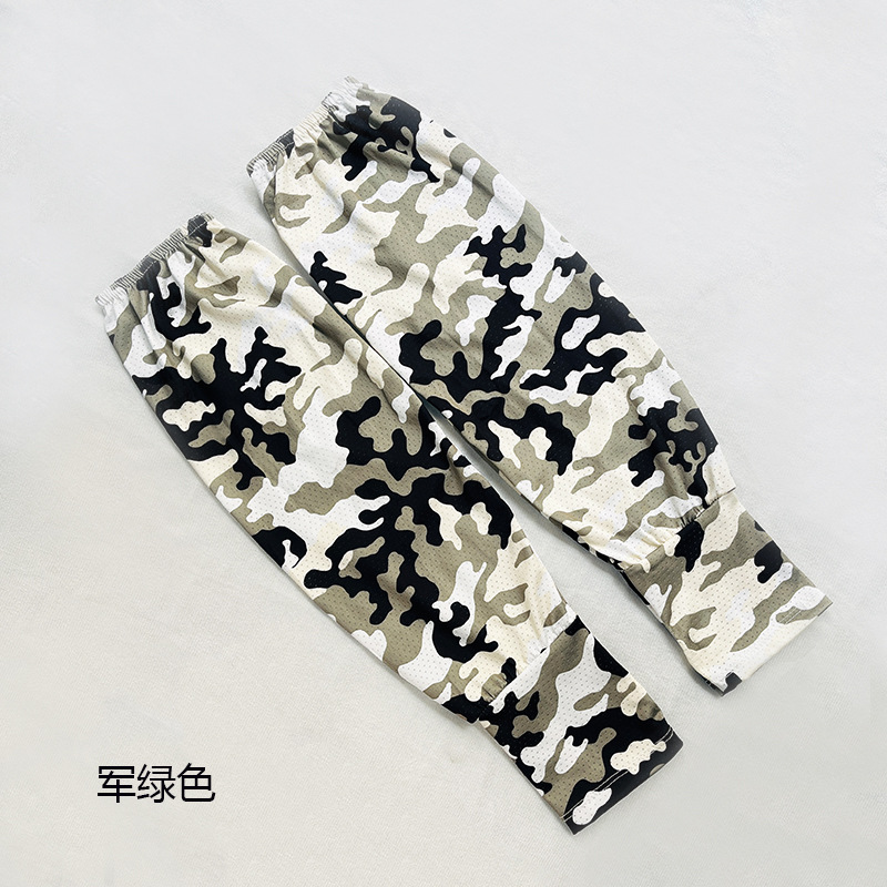 Camouflage Ice Sleeve Men's Summer Breathable High Beauty Loosen Sunscreen Sleeve Fishing Riding UV Protection Gloves