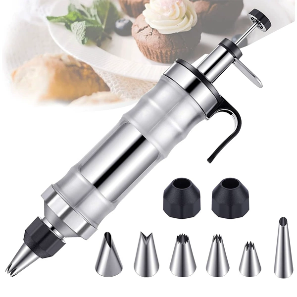 Cream set stainless steel, 9 pieces