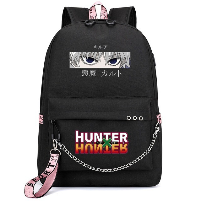 New School Bag Anime hunter Full-time hunter USB Backpack Large Capacity Outdoor Travel Bag New School Bag Anime hunter Full-time hunter USB Backpack Large Capacity Outdoor Travel Bag