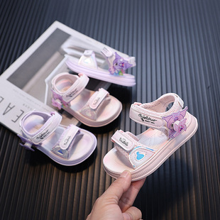 2025 summer girls sandals 1-2-3 years old toddler polyoxyethylene soft sole sneaker fashion little girl beach shoes