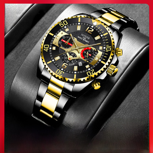 Conceptor Green Water Ghost Steel Strap Men's Business Waterproof Glow-in-the-Dark Calendar Cross-Border New Quartz Wristwatch Wholesale