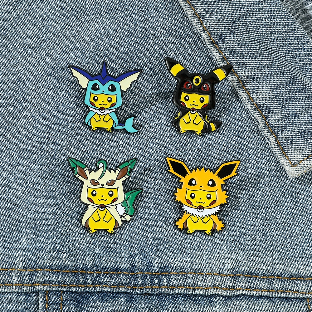 Милая креативная брошь Пикачу, Pokemon мультфильм аниме Pokémon окружение домашнее животное эльф аксессуары