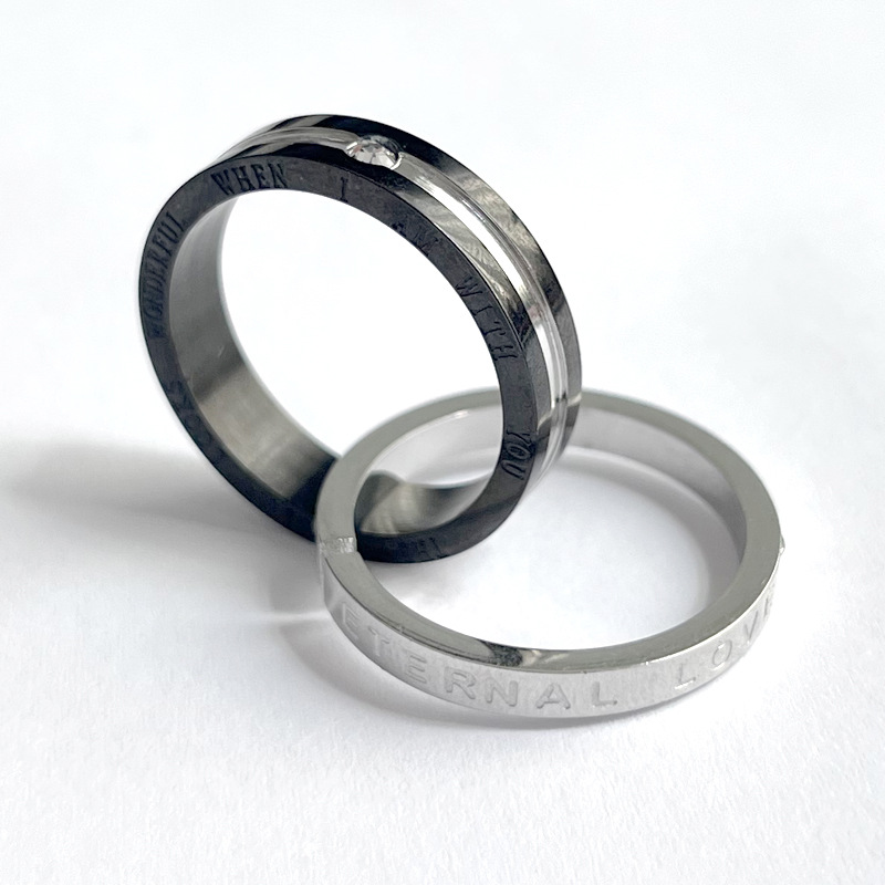 Interlocking Ring Pendant Necklace Stainless Steel Hip-hop Style_voghion.com