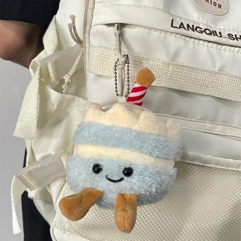 クリエイティブで興味深い食品人形ぬいぐるみペンダントケーキバゲットクロワッサンキャッチマシン人形学生卒業ギフト|undefined