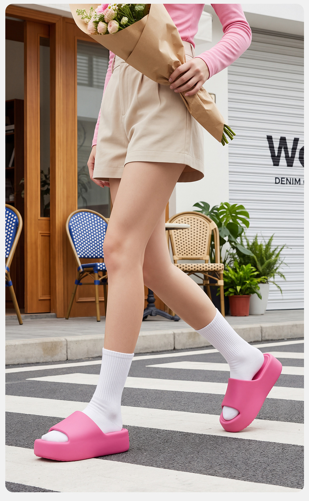 Ciabatte estive da donna in eva con suola spessa sandali mare_voghion.com