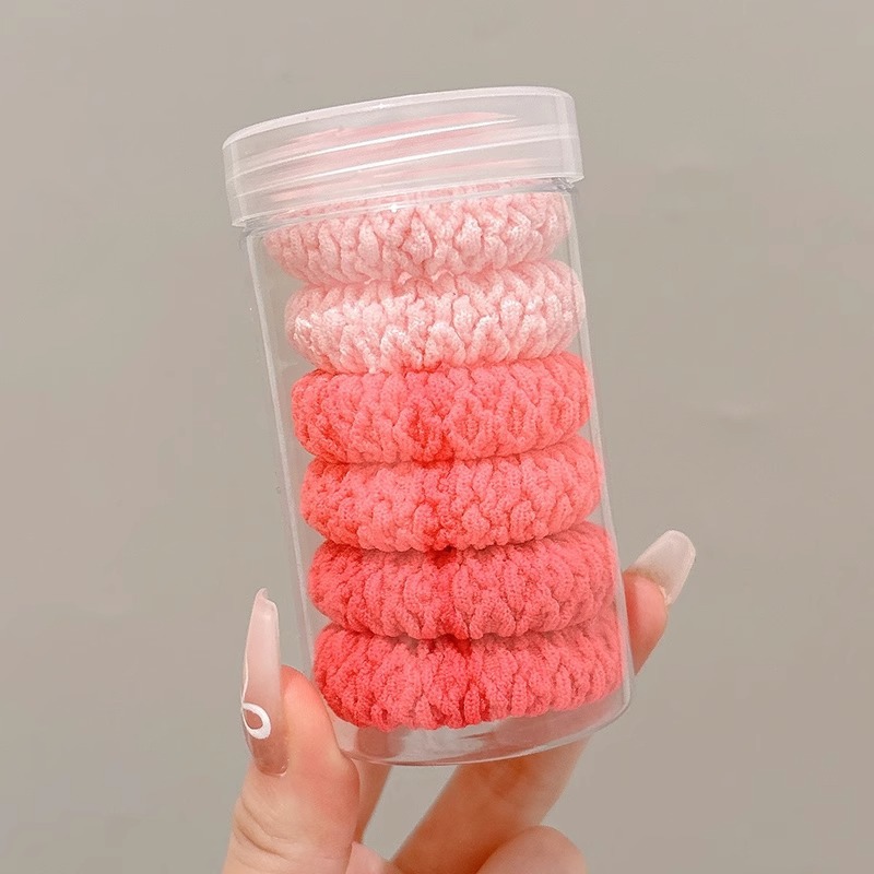 Cuerdas de cabeza de alta elasticidad duradera niñas delicadas anillo de cabello de alta calidad cuerdas de cabello de cola de caballo atadas de cabello correa cubierta de cuero