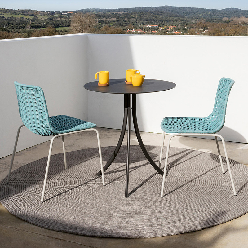 Mesas y sillas de ratán para exteriores, muebles de ratán para jardín, balcón y terraza, juego de mesa larga impermeable y resistente al sol. image 4