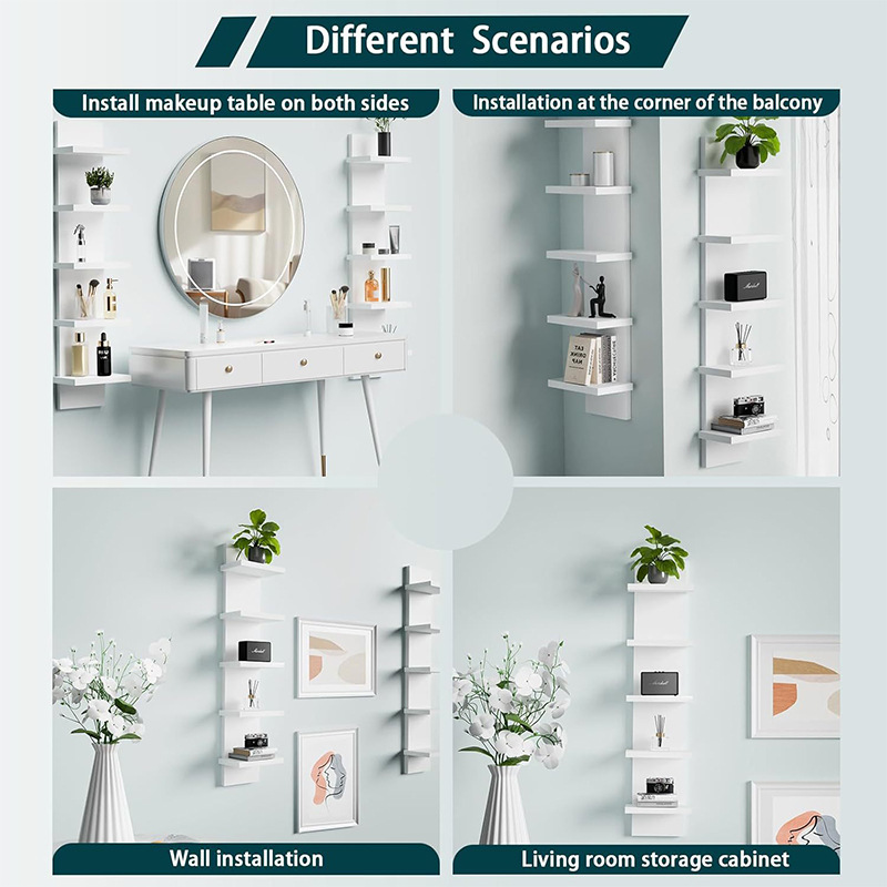 Estante de pared Estante de pared Estante de pared Sala de estar multicapa Estante de decoración de dormitorio Estante de almacenamiento Estante de exhibición de arte simple al por mayor