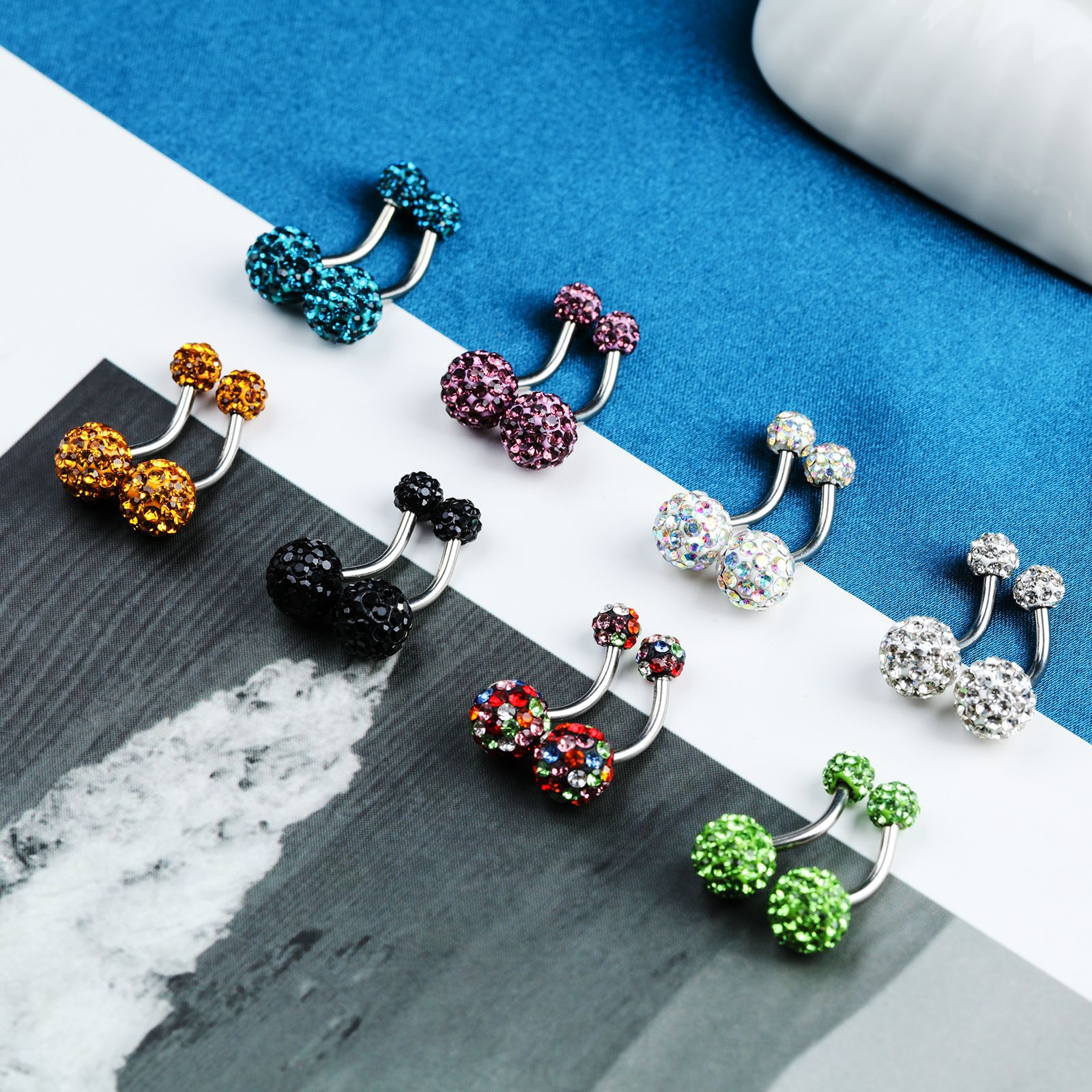 Europäisch-amerikanischer, grenzüberschreitender Wunsch: Modischer Bauchnabelpiercing-Schmuck aus Edelstahl mit Volldiamanten, elegant und hochwertig_voghion.com