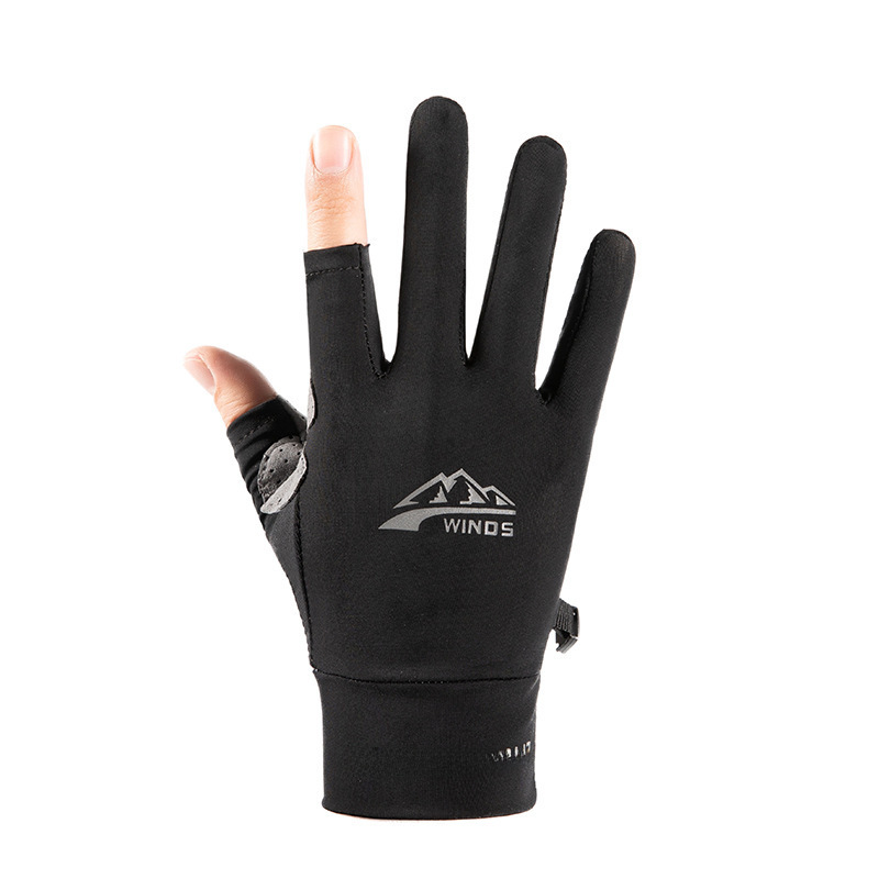 Ice silk gloves sports fitness riding gloves half finger touch screen fishing gloves breathable sunscreen gloves for men and women_maomaolike.com