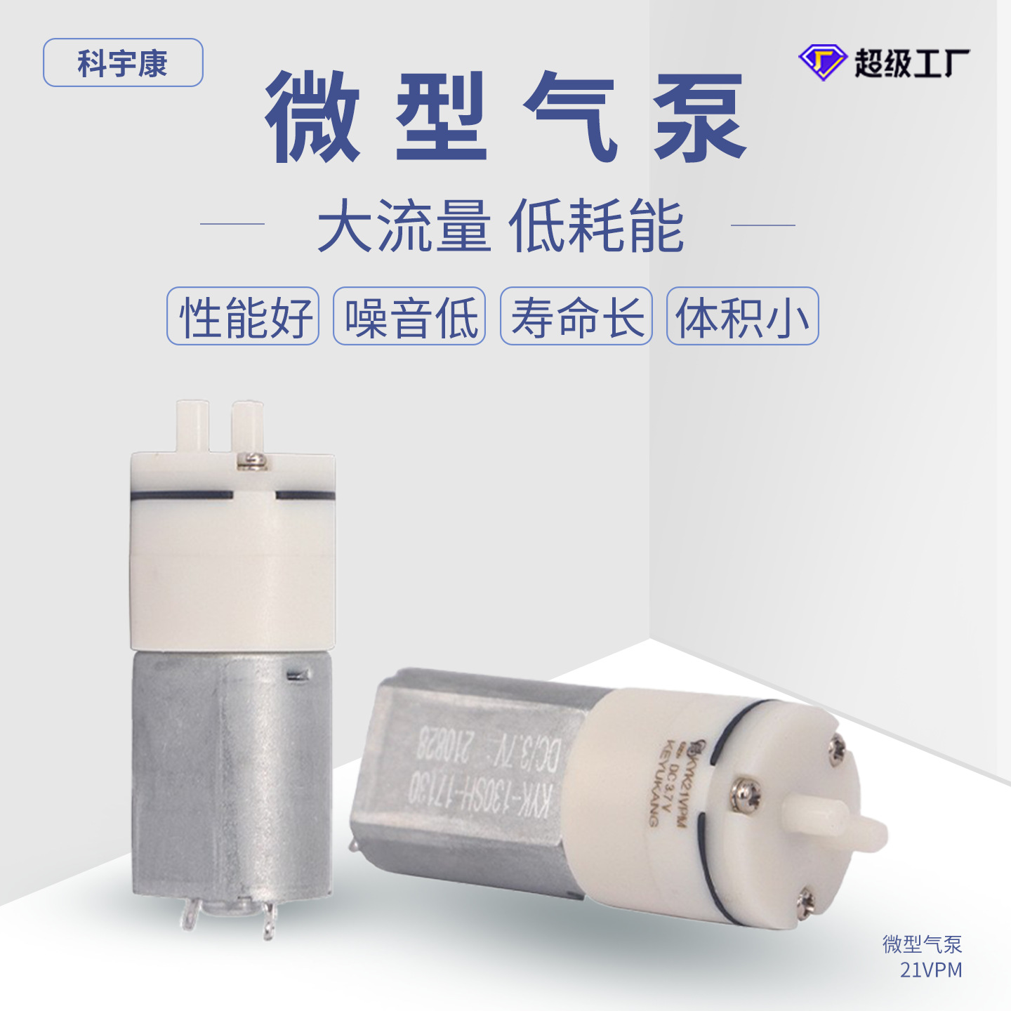 21VPM隔膜美容仪器微型泵颈部按摩仪气泵吸黑头真空泵