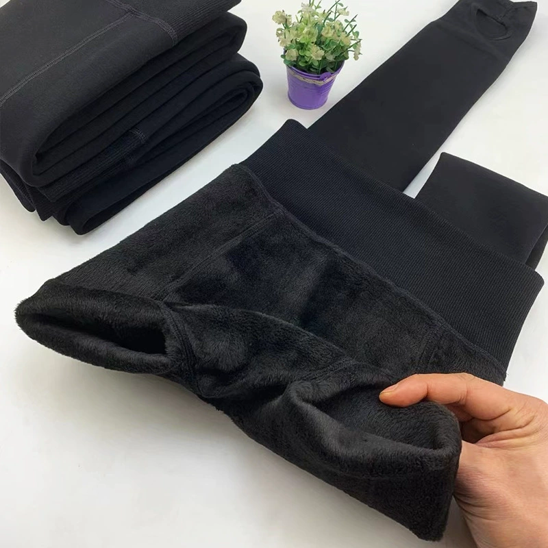 400 г зимних эластичные хлопчатобумажные брюки с высокой талией плюс бархатные толстые хлопчатобумажные брюки норковый бархат теплые леггинсы