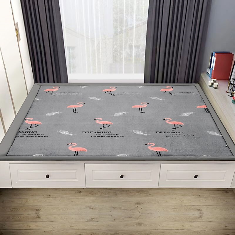 Tatami Mat Rural Non-Slip Milk-Colored Foldable Felt Mat Mattress Bed Pad Velvet Cushion Floor Mat Tatami Mat Rural Non-Slip Milk-Colored Foldable Felt Mat Mattress Bed Pad Velvet Cushion Floor Mat