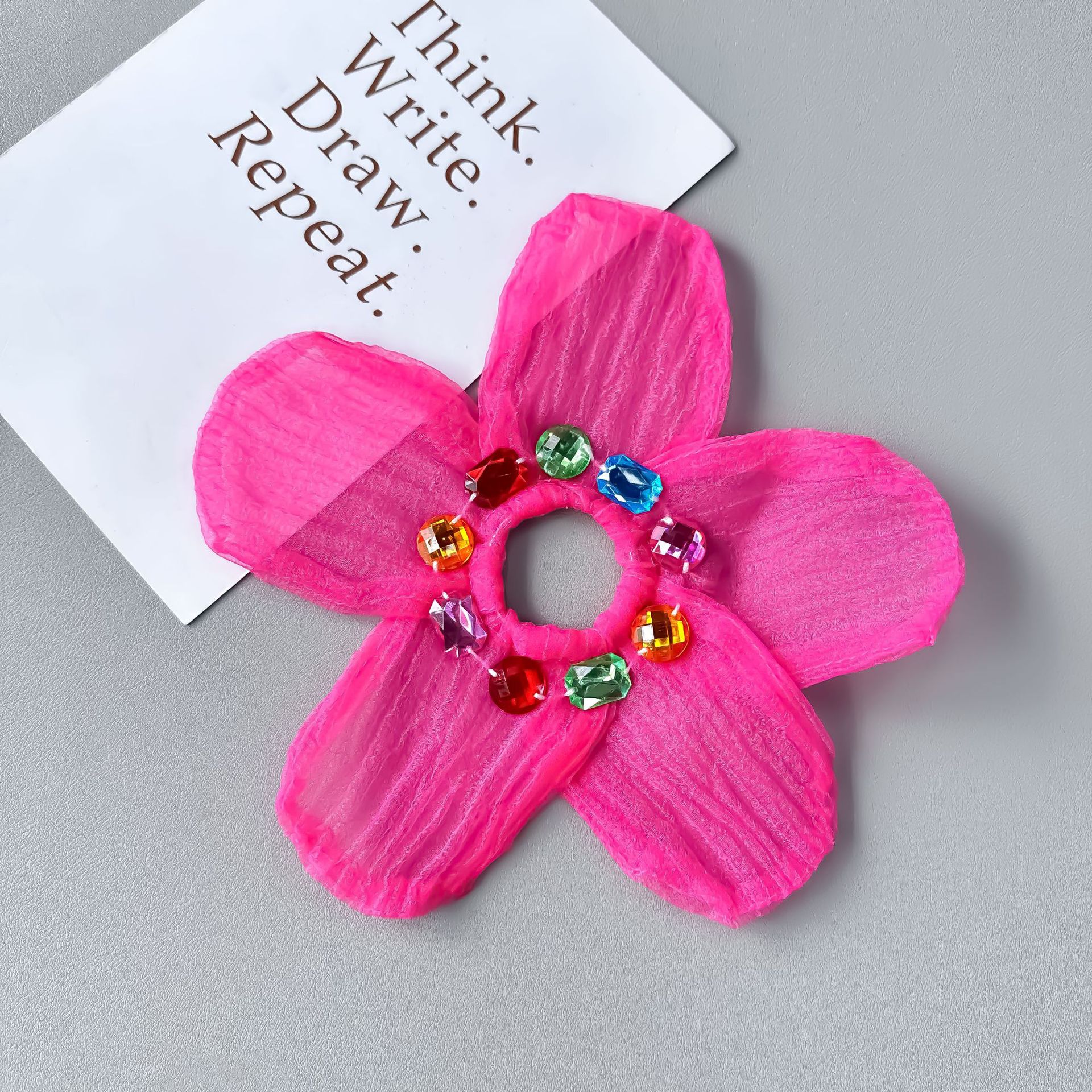 Moda mallas acrílicas coloridas flores accesorios bolsas toque de cabeza vestido de boda vestido de espectáculo flores