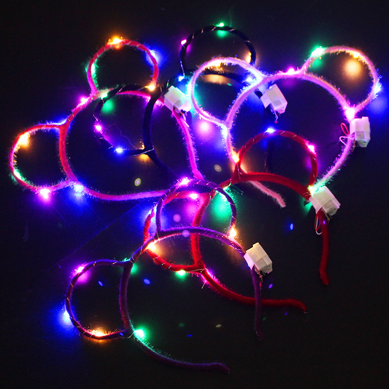 Everbright Ear Hoop LED Light Mickey Ears Mickey Hair Handing Temple…