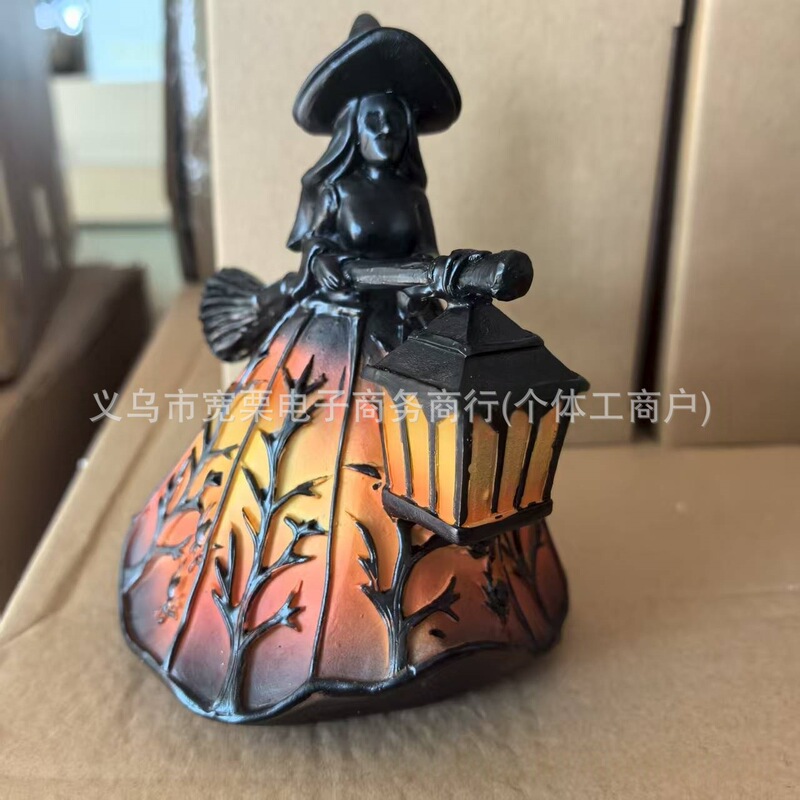 跨境Halloween Witch Lamp 哥特式万圣节女巫灯万圣节爱好者礼物|undefined