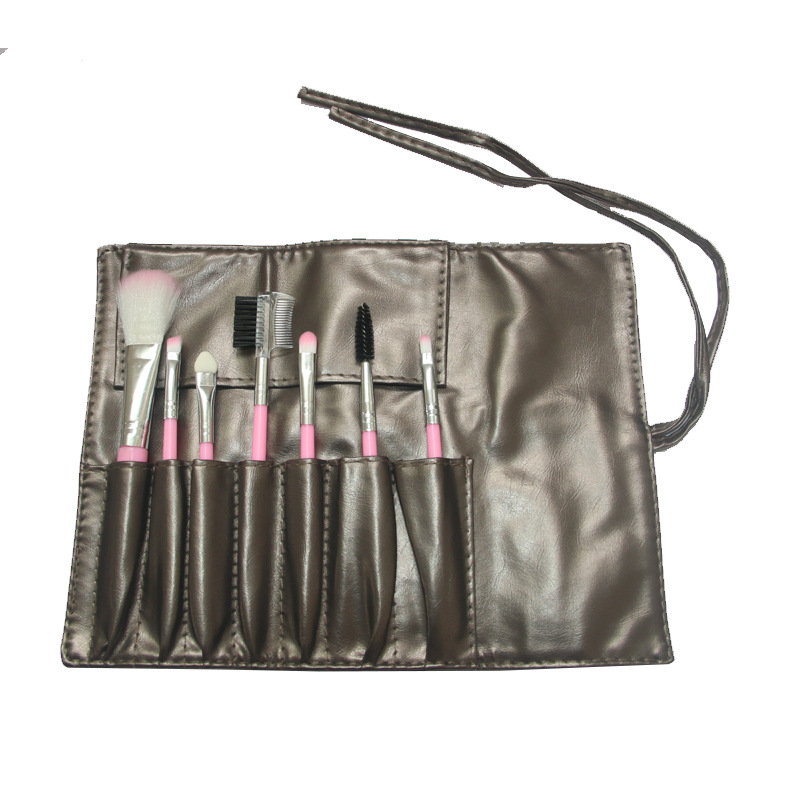 Of7 Makeup Brush Sets,7 Makeup Brushes,PUMaterial Brush Bag,Beauty Tools,Portable Style,Ready For Sale