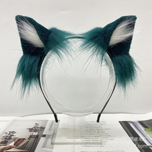 仿真猫耳发饰手作毛绒可爱小猫咪发箍cosplay漫展兽耳猫耳朵加工