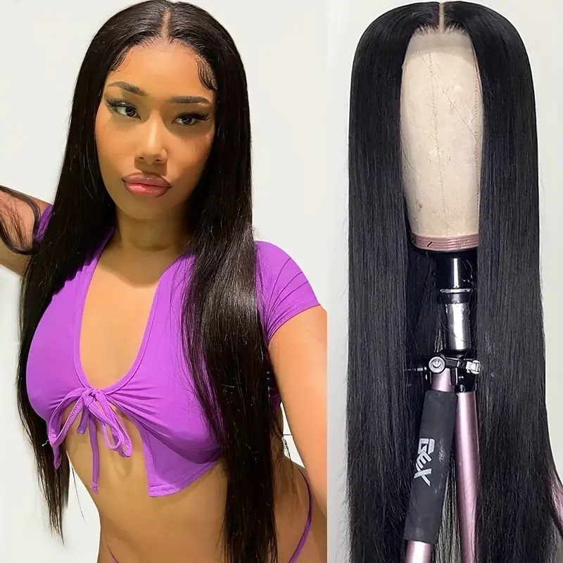 Amazon cross-border foreign trade new European and American fashion hot wig long straight hair front lace full head cover