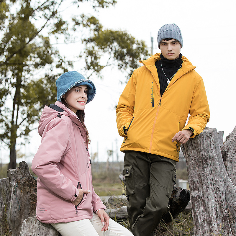 Chaqueta de estilo de moda al aire libre pareja chaqueta de algodón chaqueta de tamaño grande otoño ocio calentamiento turístico papá carga chaqueta