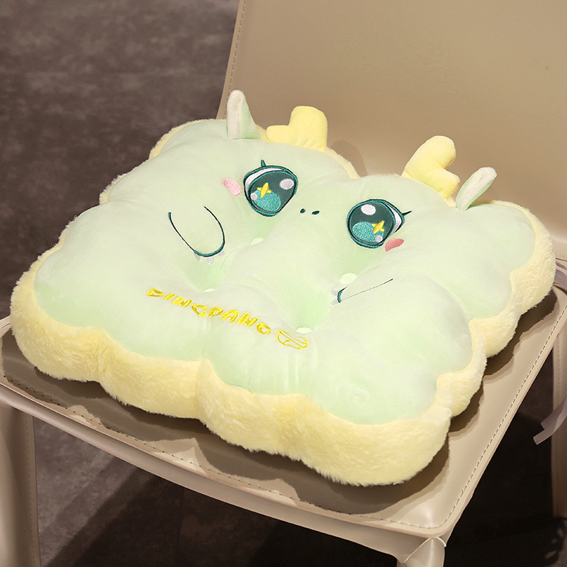 Lindo dragón año cojín a tope cojín del coche cojín a tope cojín de la silla de oficina cojín de larga sesión estudiante aula cojín