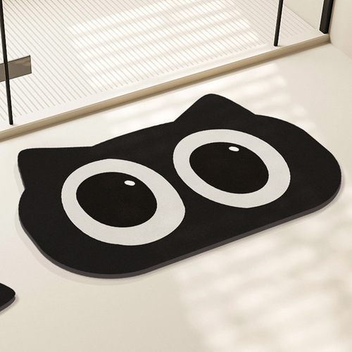 Home Bathroom Shape-Alike Water Absorbent Mat Toilet U-shaped Floor Mat Bathroom Zeolite Waterproof Anti-slip Foot Mat