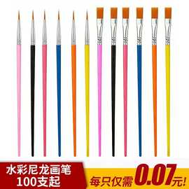 勾线油画笔涂鸦涂色颜料画刷幼儿园描线勾线笔水彩尼龙专用油漆笔