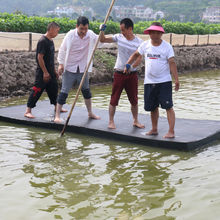 浮板船偏软轻养殖水上浮板泡沫渔船加厚实心打钓鱼喂料摆渡竹筏