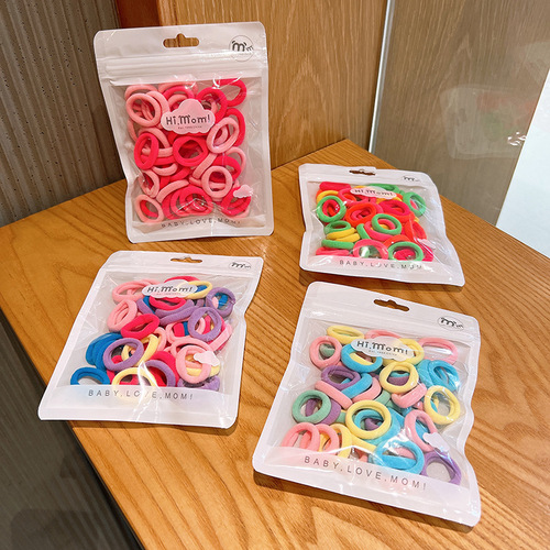 Children's rubber band baby hair tie hair small rubber band towel ring does not hurt the hair and has good elasticity for girls small hair tie
