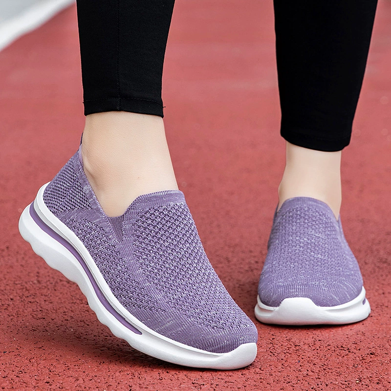 Тканевая обувь Old Beijing, старые кроссовки для бабушек, Женская нескользящая Мягкая подошва, весенне-осенняя сетчатая обувь без шнуровки для среднего и пожилого возраста