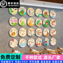 24二十四节气装饰挂画图文化墙面贴纸环创书法教室布置幼儿园古诗