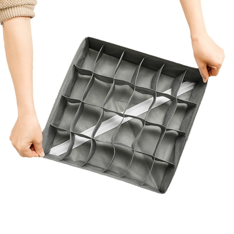 Hogar diario tela no tejida caja de almacenamiento de tela de 4 piezas caja de almacenamiento de tela sujetador ropa interior calcetines organización cesta de almacenamiento