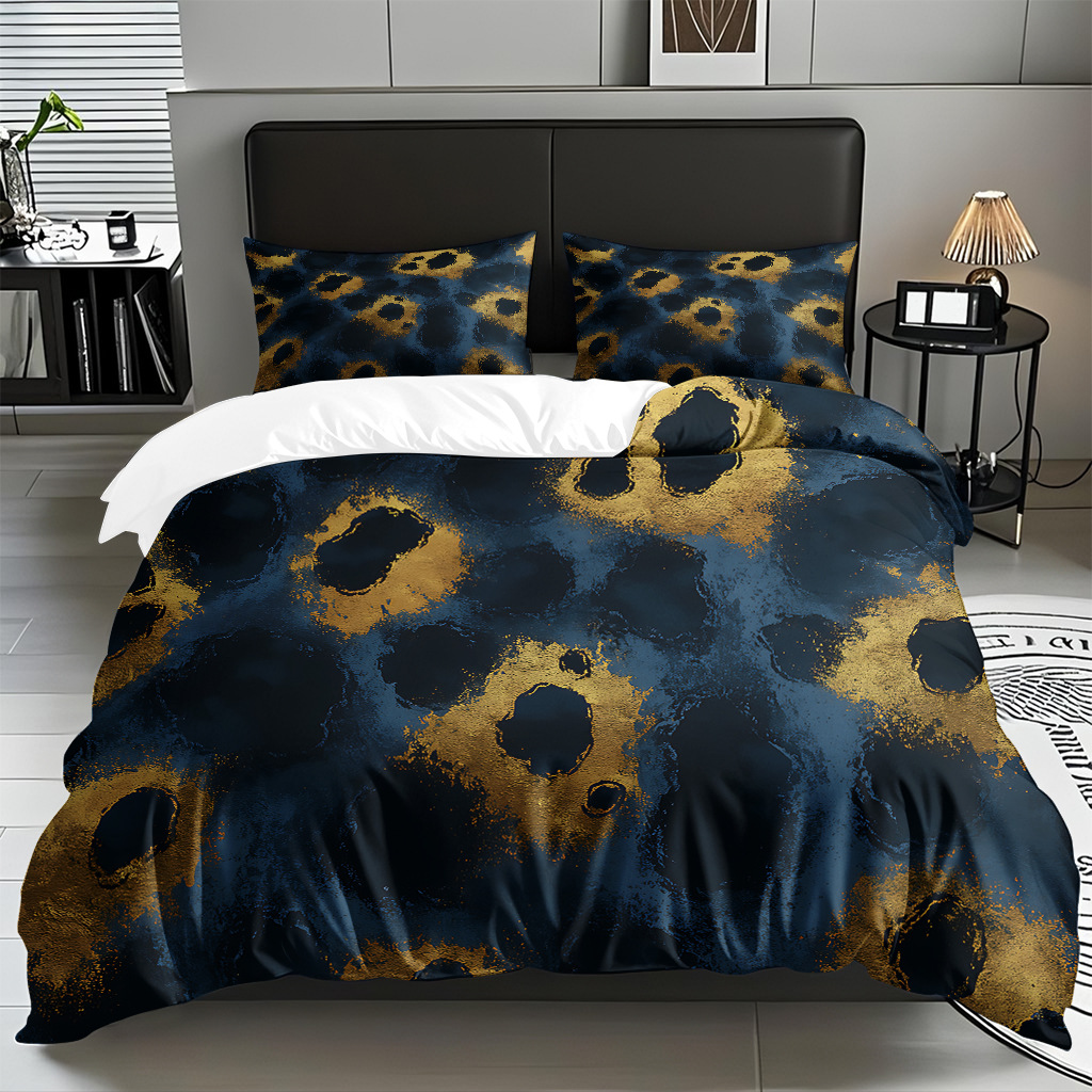 Modo JIT Temu hogar transfronterizo serie de edredón estriado conjunto de ropa de cama para dibujar fábrica de procesamiento