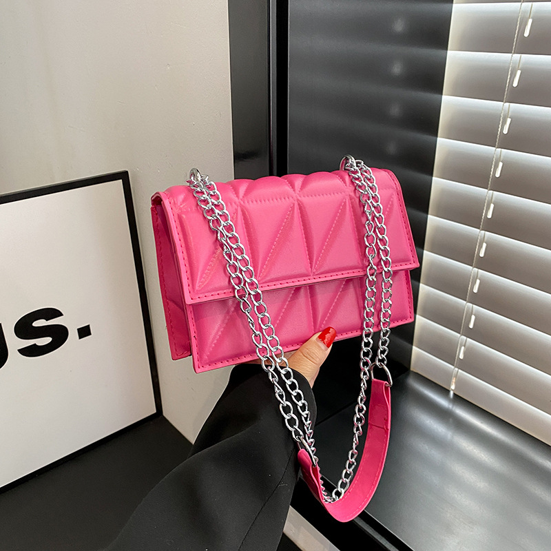 Nuevo Bolso pequeño 2023 nuevo estilo coreano de moda Cadena de diamantes bordado hilo pequeño bolso cuadrado mini bolso bandolera