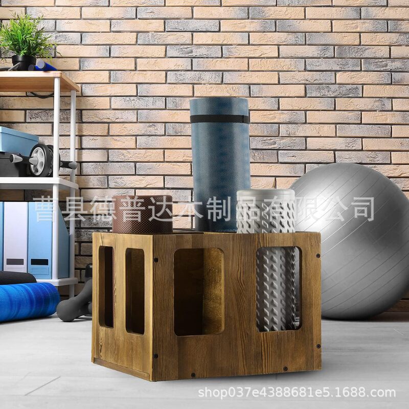 Cross-Border Yoga Mat Storage Rack Yoga Fitness Foam Roller Storage Box Home Wall-Mounted Multi-Functional Storage Rack
