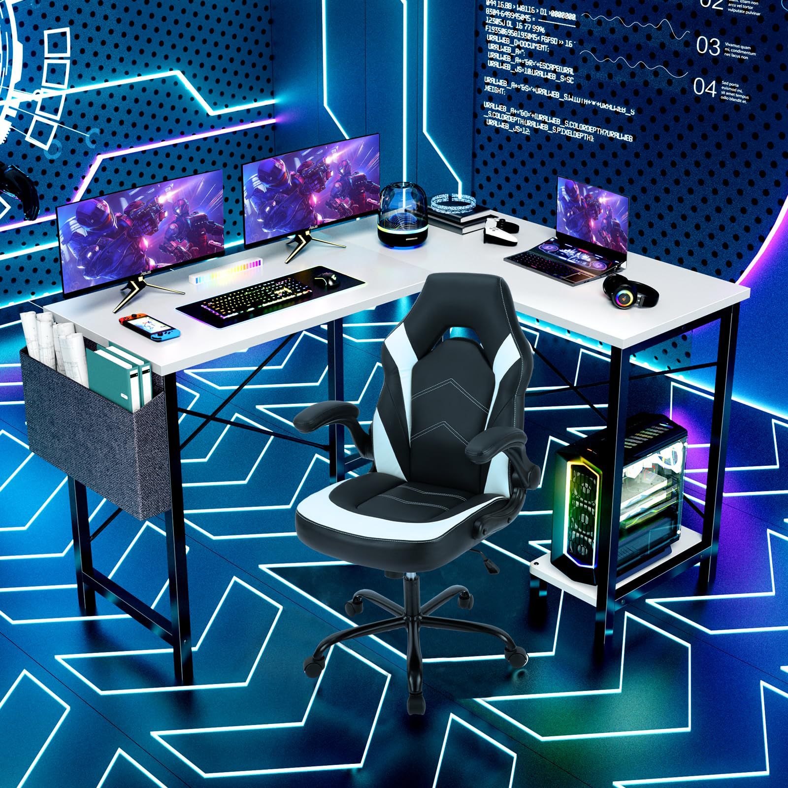 Comercio exterior personalizado en forma de L escritorio de computadora doméstico moderno pequeño escritorio de escritorio de esquina mesa de juego mesa de esquina