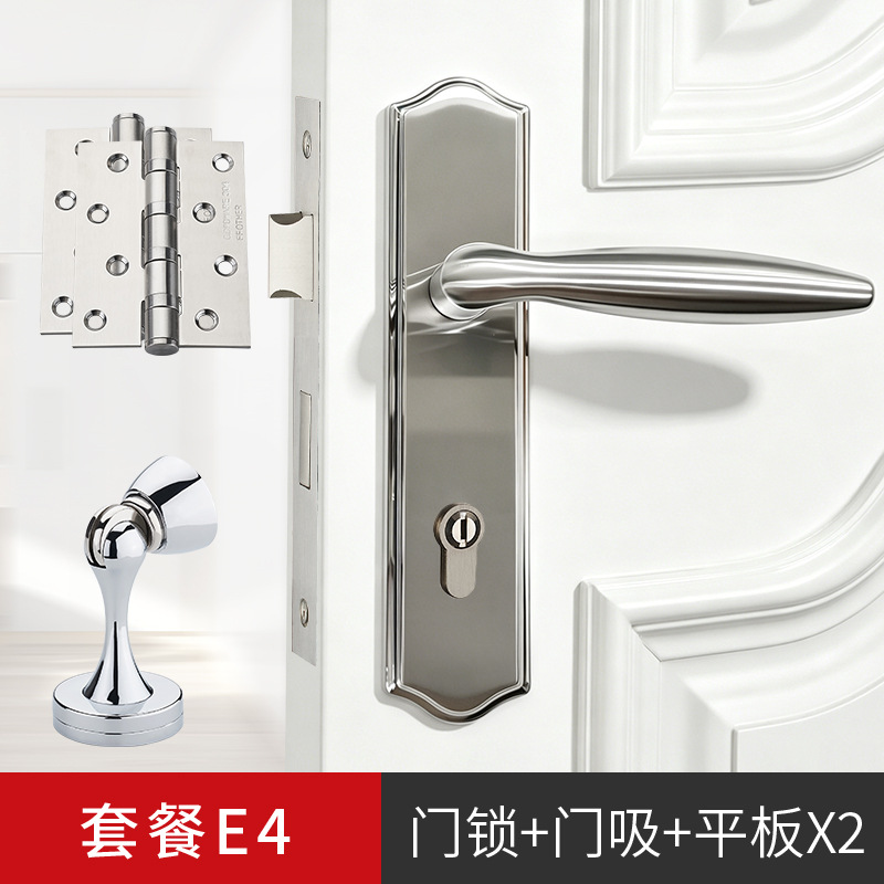 Biguiyuan dormitorio puerta cerradura mudo puerta de madera interior del hogar universal de la habitación manija de la puerta cerradura mecánica