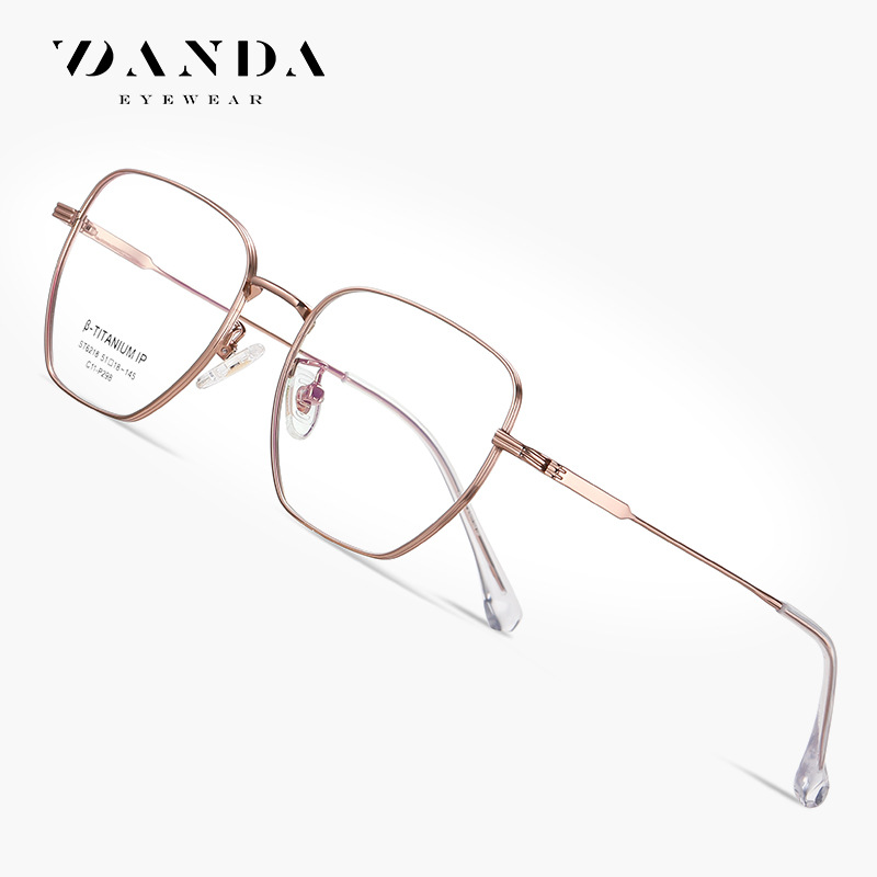 ST6218 hombres y mujeres de moda pueden coincidir con gafas de miopía Marco de gafas de polígono liso