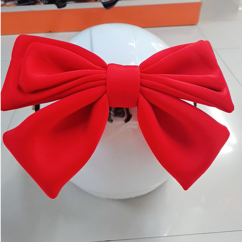 Cute Motorcycle Helmet Bowknot Red Double Layer Decoration