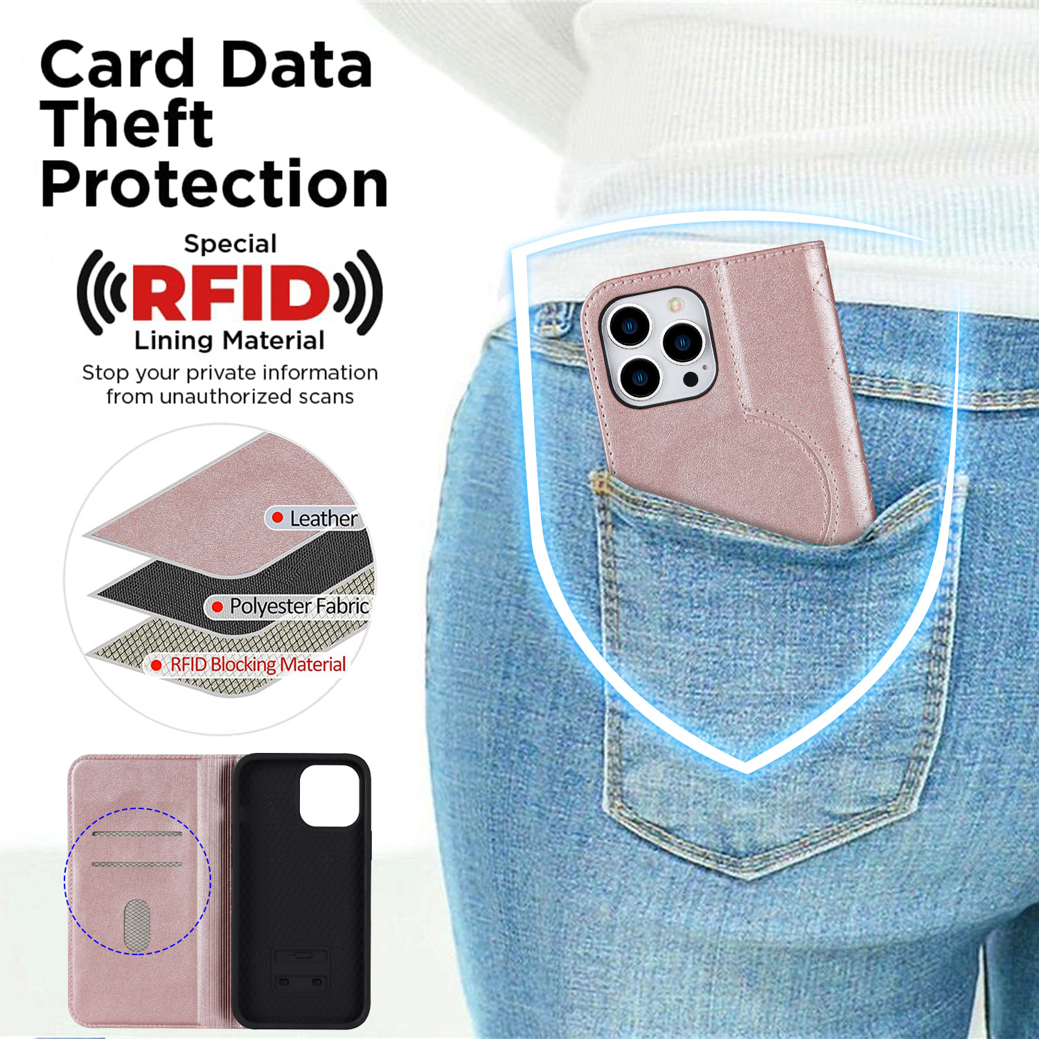 Anwendbar zu iPhone14 handy leder fall drahtlose lade 13/12 stil magnetische flip schutzhülle Großhandel_voghion.com