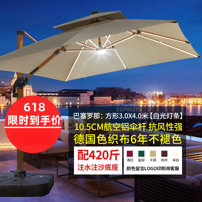 [Store manager recommends wood grain pole 10.5CM] square 3*4 meters + 420 catties water tank [white light]