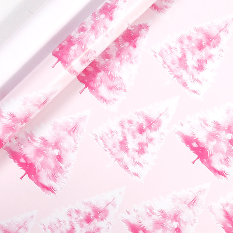 크리스마스 시리즈-핑크 소나무/롤;0.43*3M