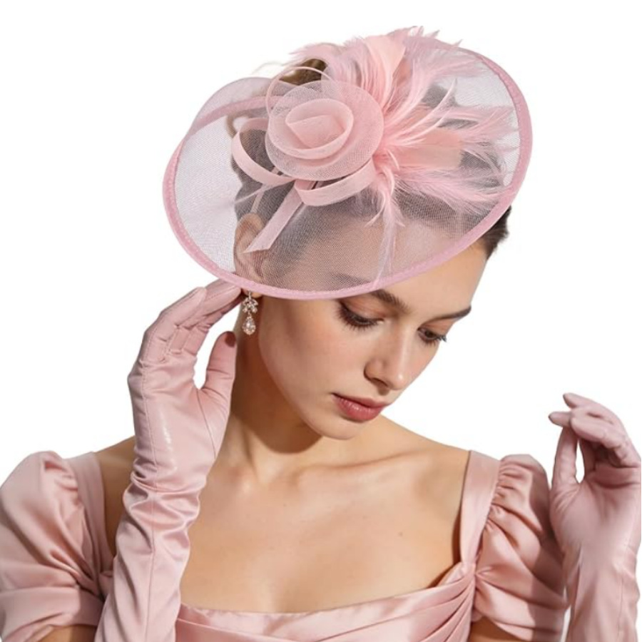 European and American Retro Bridal Mesh Hair Accessories, Popular Feather Headpiece for Weddings, Parties, Tea Gatherings, and Horse Racing Festivals