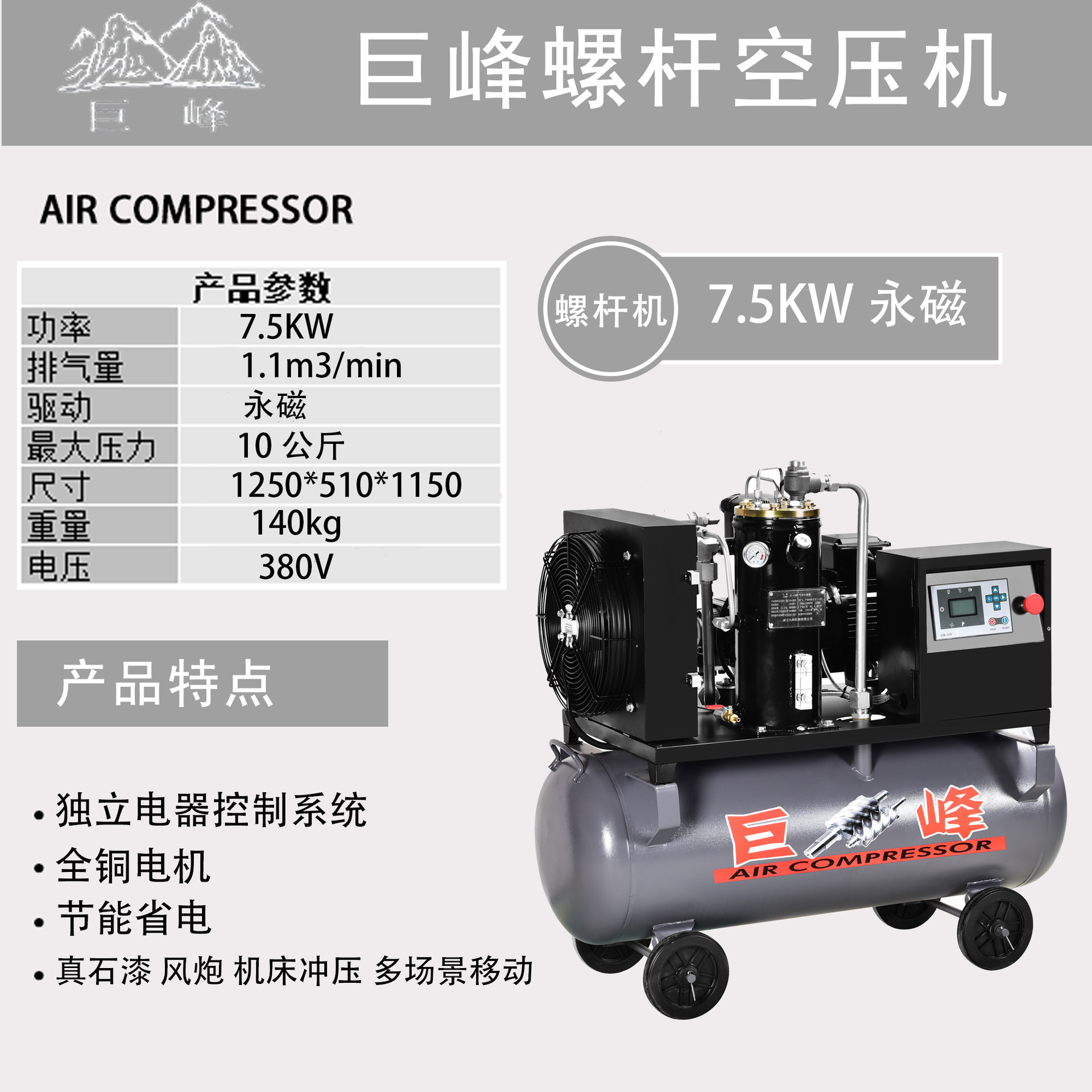 7.5KW permanent magnet 380V