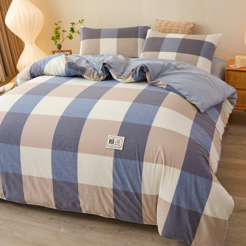 Xinjiang Cotton Thickened Warm All-Cotton Winter Blanket Spring and Autumn Student Dormitory Cotton Blanket Set Single and Double Pillowcase Wholesale